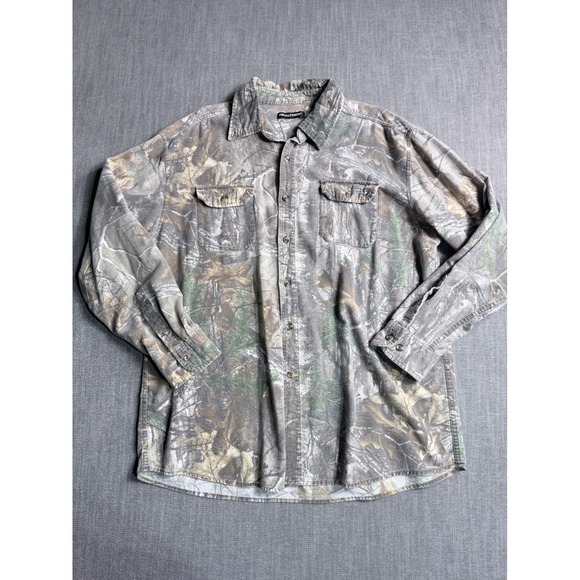 Realtree Other - Realtree Mens XL Camo Flannel Button Down Shirt Long Sleeve Hunting Top S2 11